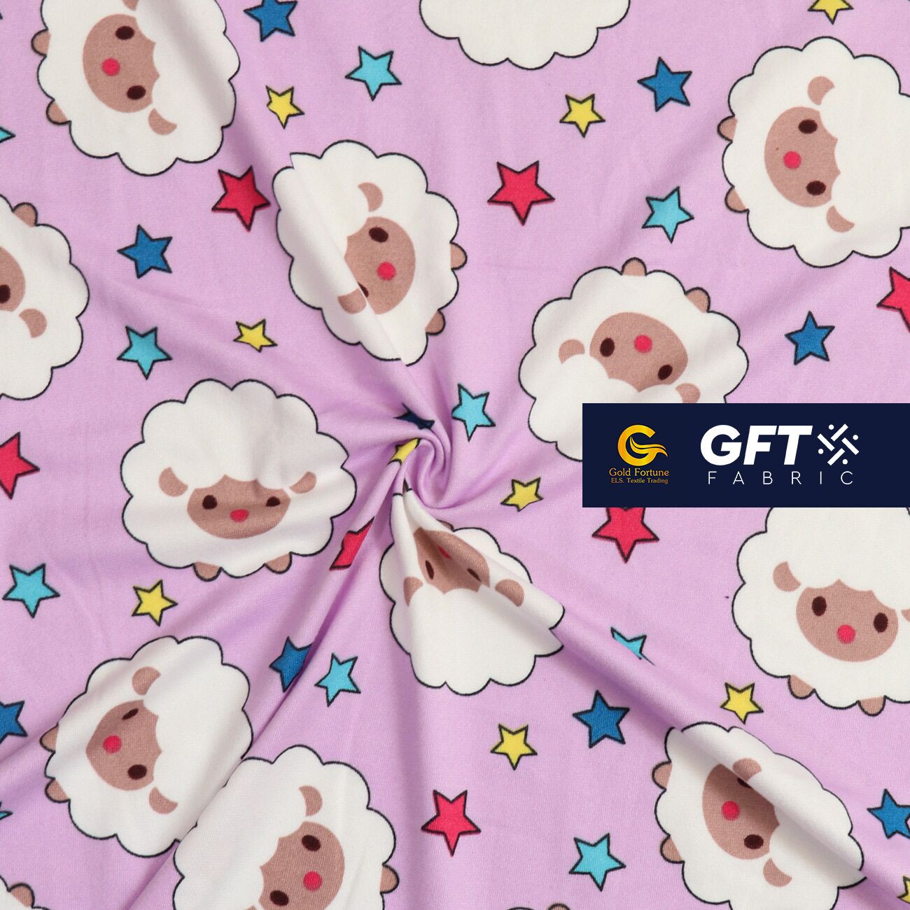 Cotton Spandex Cute Sheep - Image 2