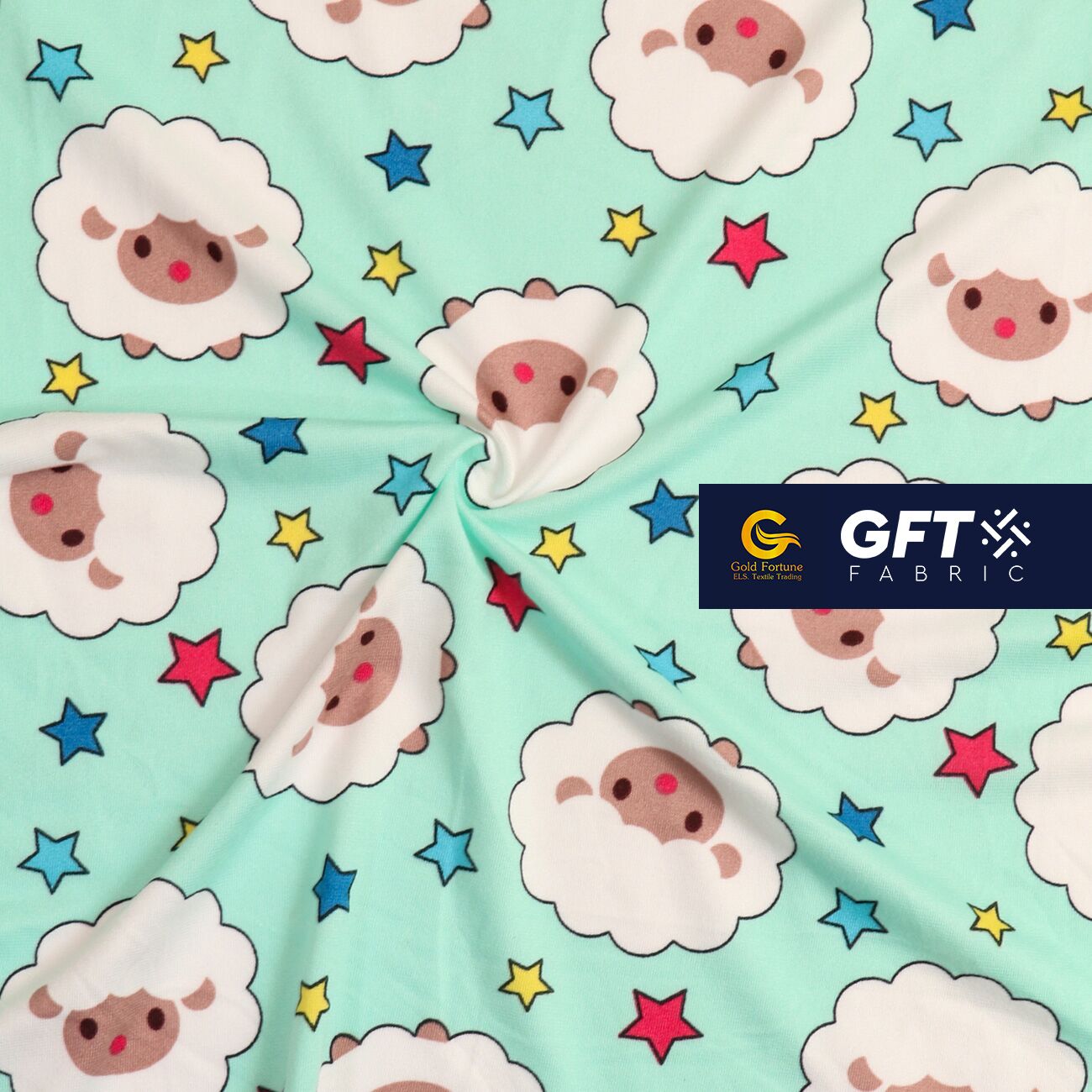 Cotton Spandex Cute Sheep - Image 3