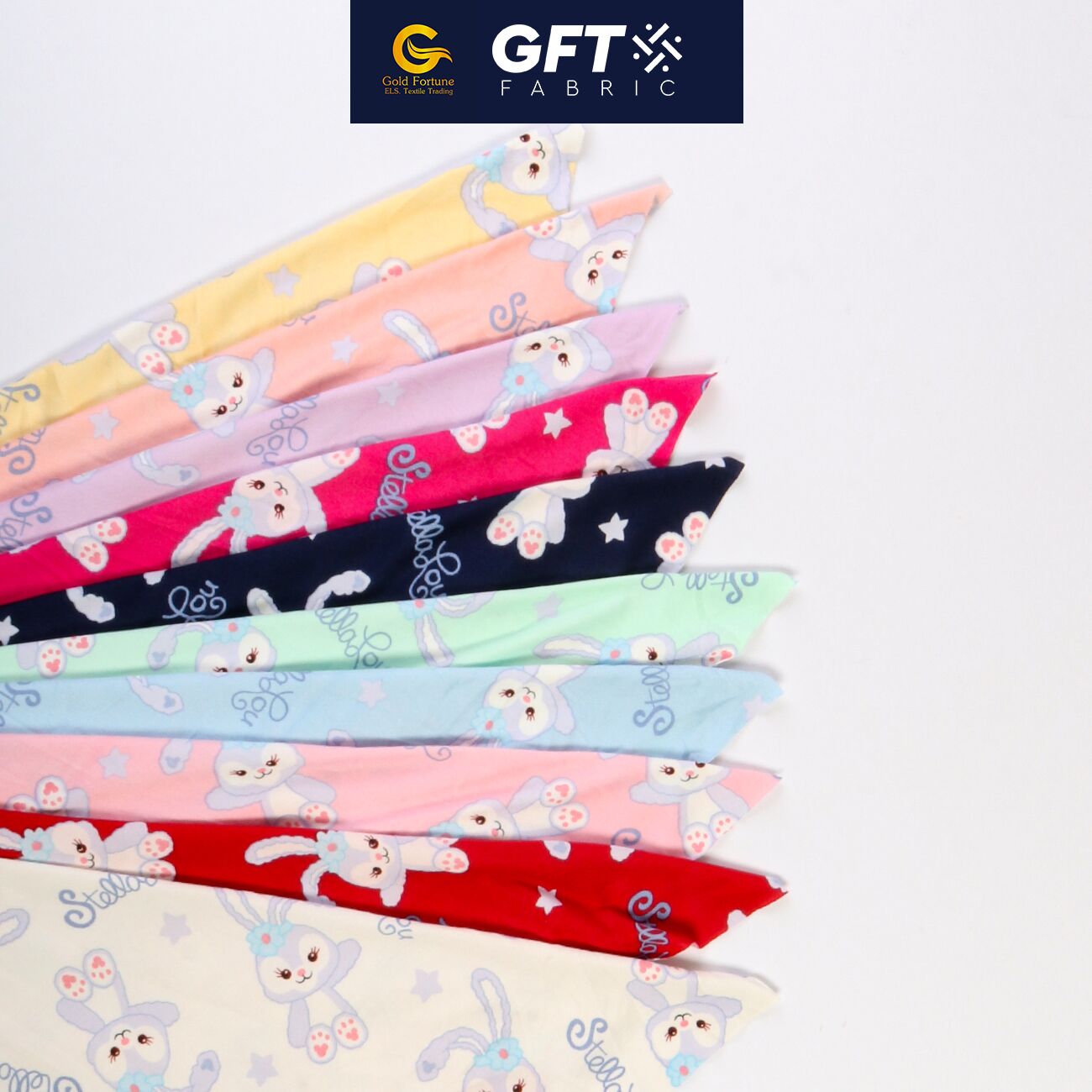 Cotton Spandex Printed Cute Bunny Pattern