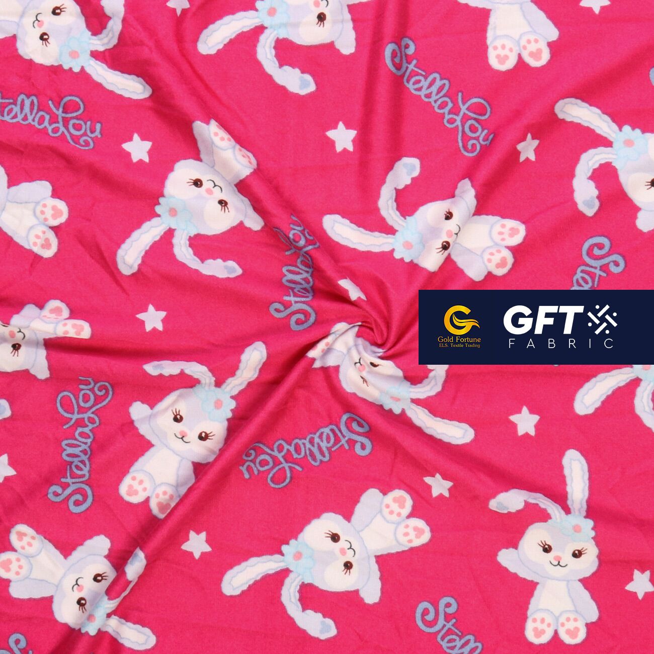 Cotton Spandex Printed Cute Bunny Pattern - Image 8