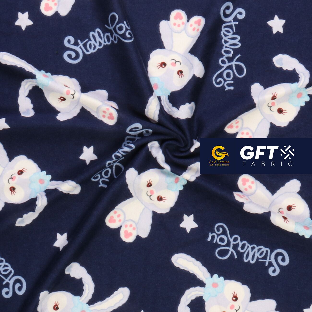 Cotton Spandex Printed Cute Bunny Pattern - Image 7