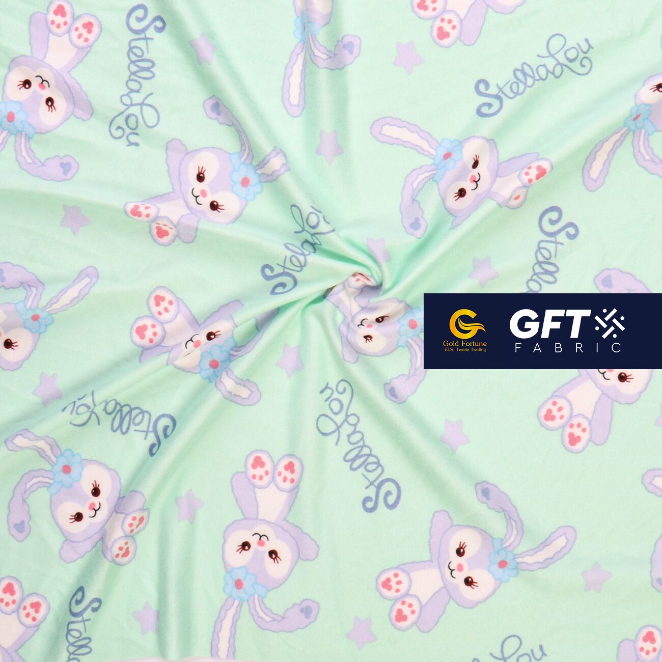 Cotton Spandex Printed Cute Bunny Pattern - Image 6