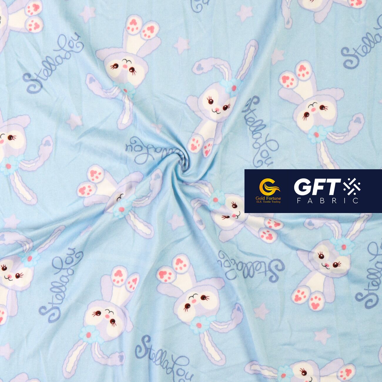 Cotton Spandex Printed Cute Bunny Pattern - Image 5
