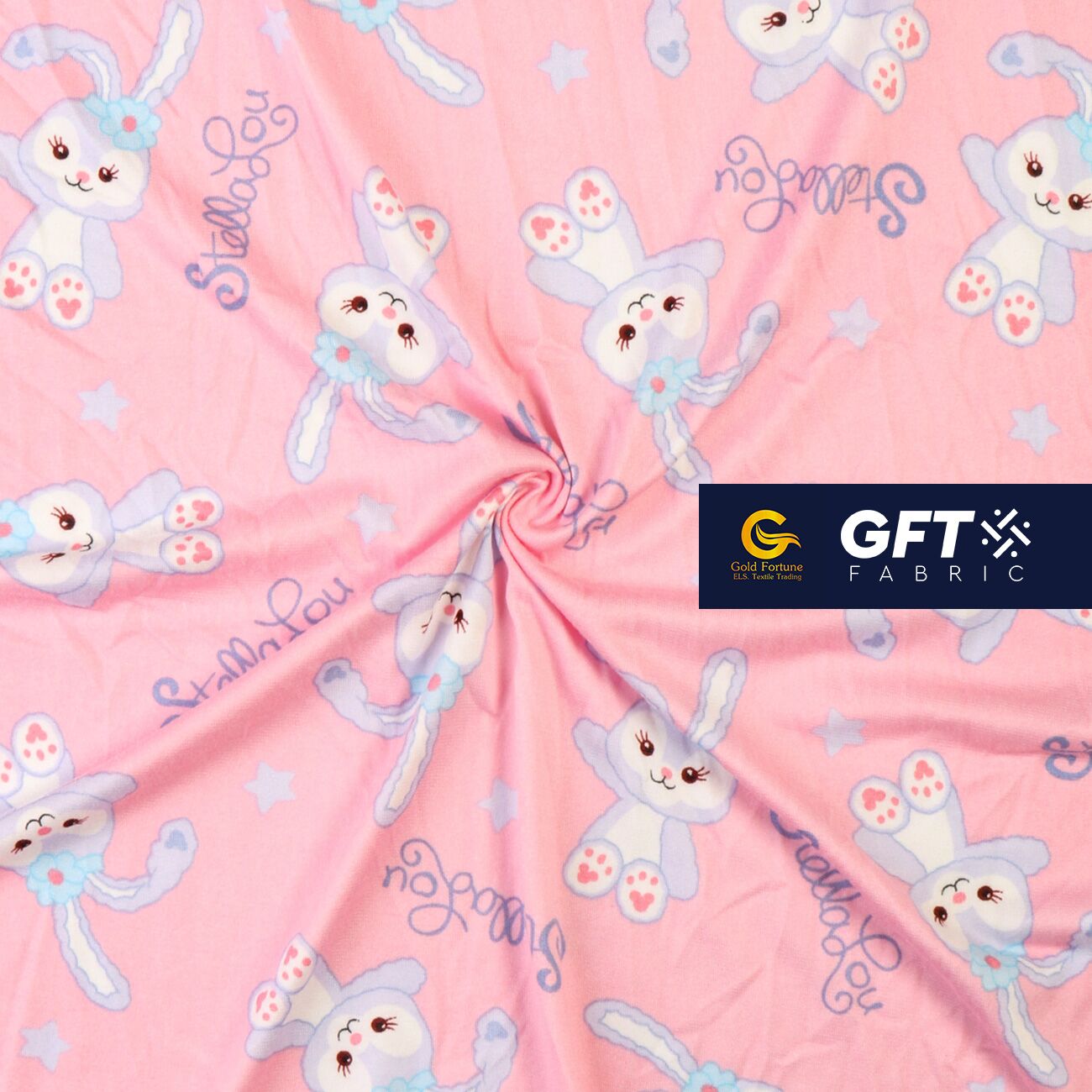 Cotton Spandex Printed Cute Bunny Pattern - Image 4